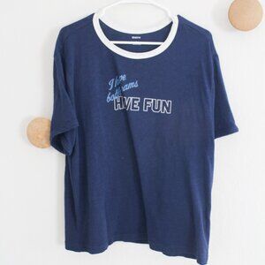 Anthropologie x Meave "I Hope Both teams Have Fun" Tee TShirt - NEW NWT Large